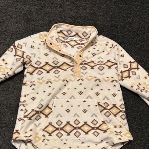 Sonoma Cream and Brown Patterned Pullover